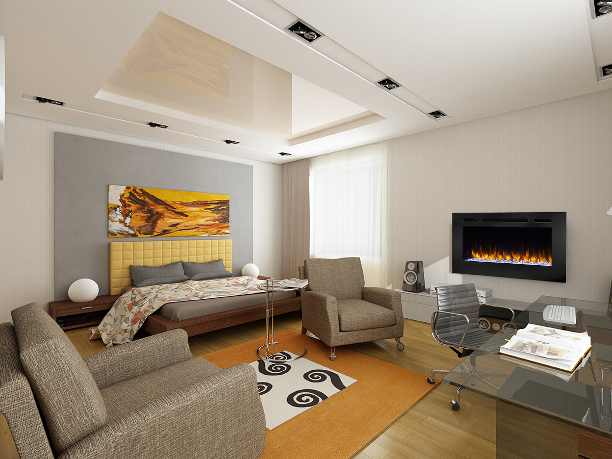 Simplifire 40" Allusion Recessed Linear Electric Fireplace