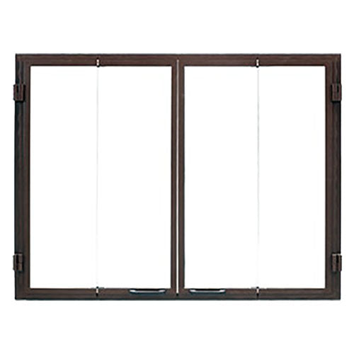 Glass bi-fold door - Black - DFG4050BK