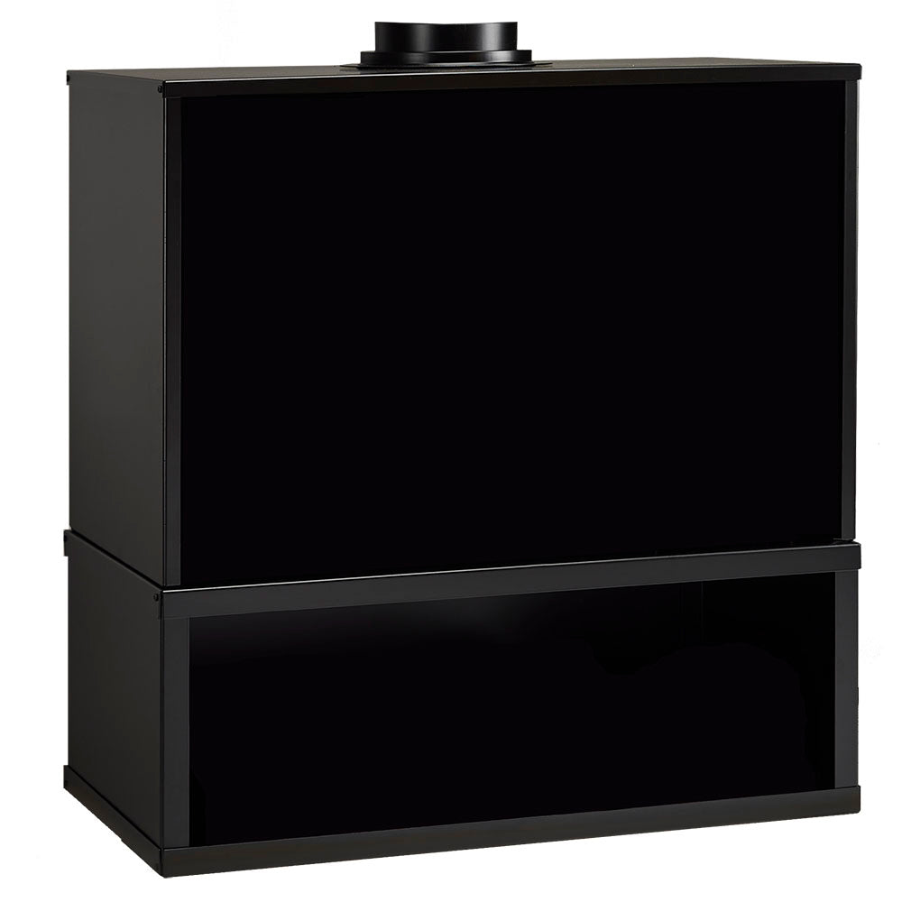 Steel cabinet with pedestal base for use with 30 gas inserts