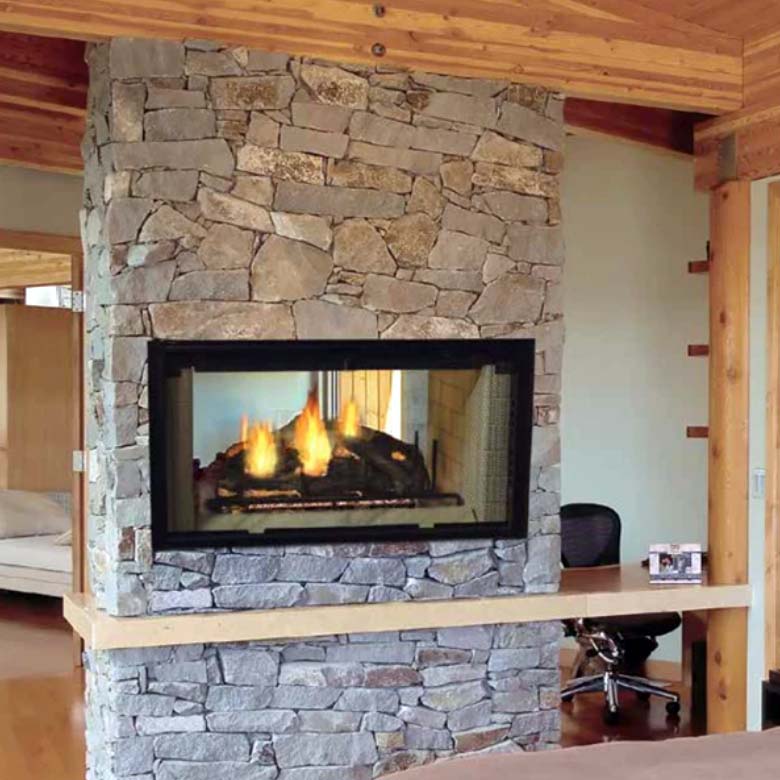 Designer Series 42 See-Thru Radiant Wood Burning Fireplace