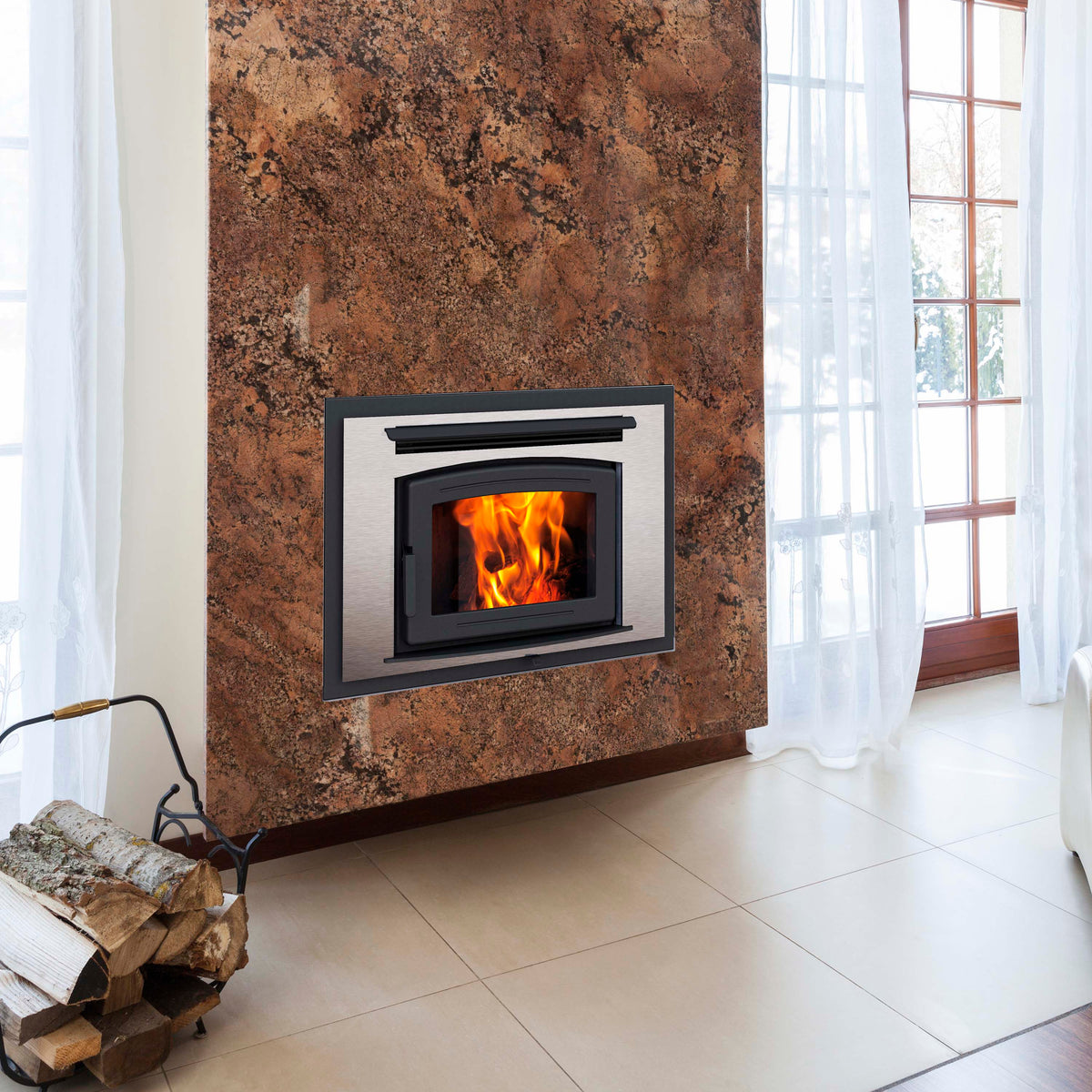 Pacific Energy FP25 Arch LE Wood Burning Fireplace - Zero-Clearance