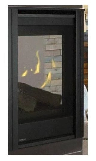 Corner end panel Firescreen front - Black