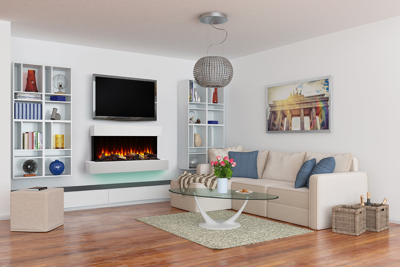 Simplifire Format 36" Wall Mount Electric Fireplace