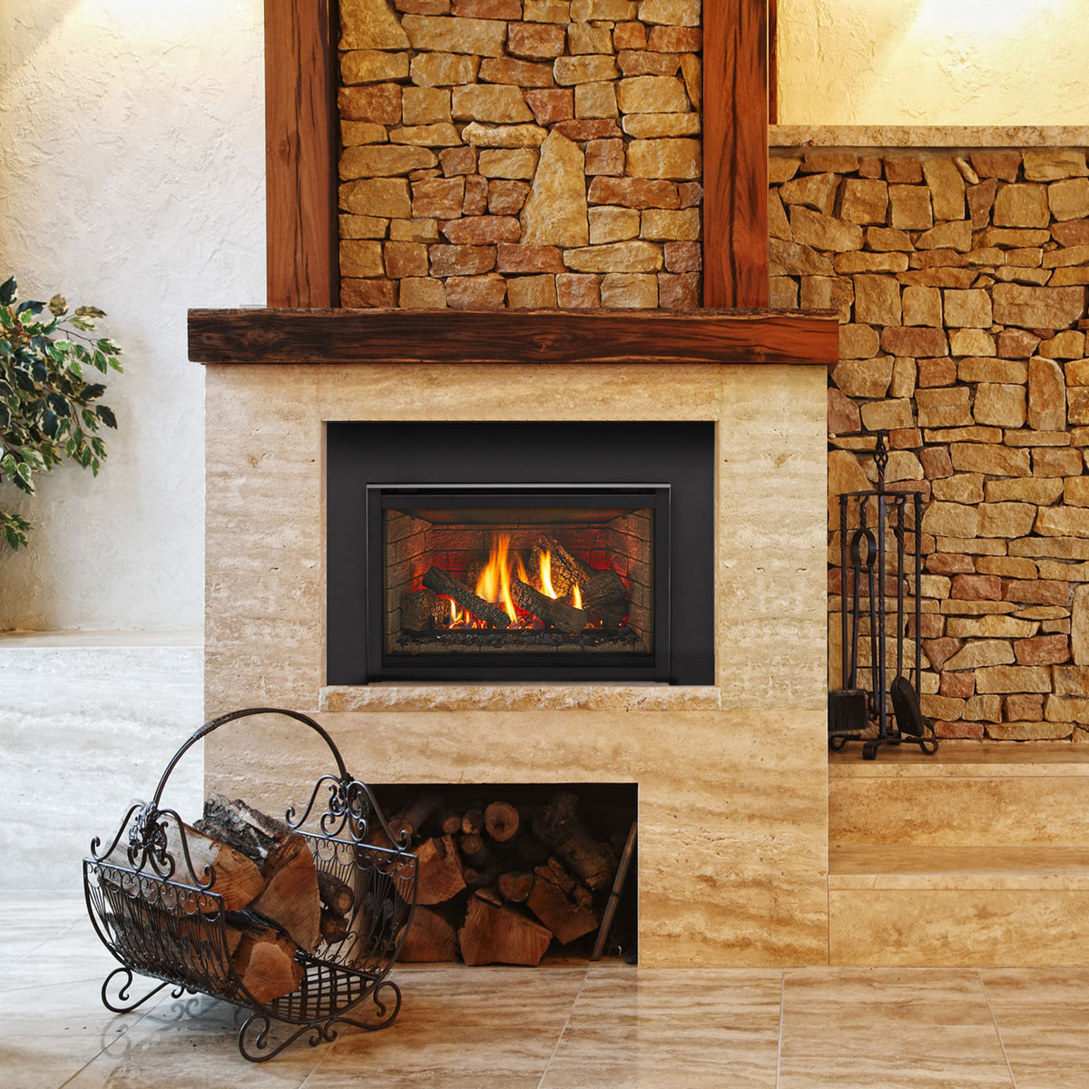 Majestic Trilliant Medium 30 Direct Vent Gas Fireplace Insert with Intellifire Touch Ignition System