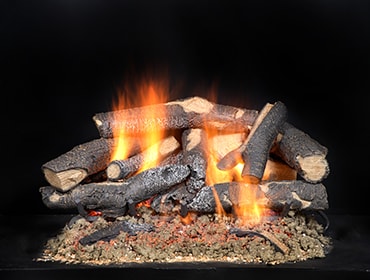 Majestic 18" Fireside Supreme Oak Refractory Cement Vented Gas Log Set - Order Burner/Hearth Kit Separately