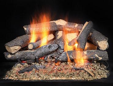 Majestic 24" Fireside Supreme Oak Refractory Cement Vented Gas Log Set - Order Burner/Hearth Kit Separately