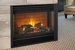 Majestic 36 Corner Gas Fireplace L-R-COR - Direct Vent Multi Side Top-Rear Gas Fireplace with Intellifire Touch Ignition NG